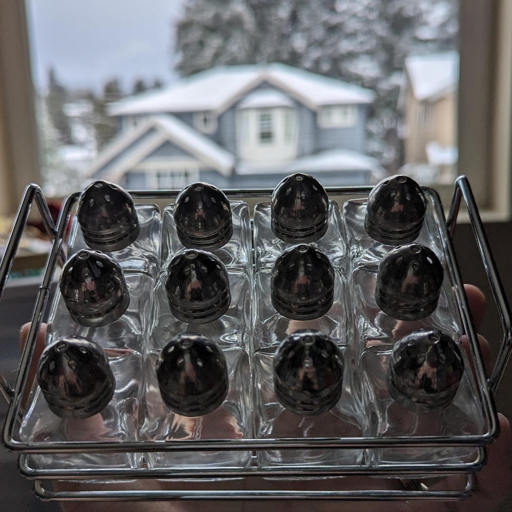 Set of 12 Shakers & Stand
